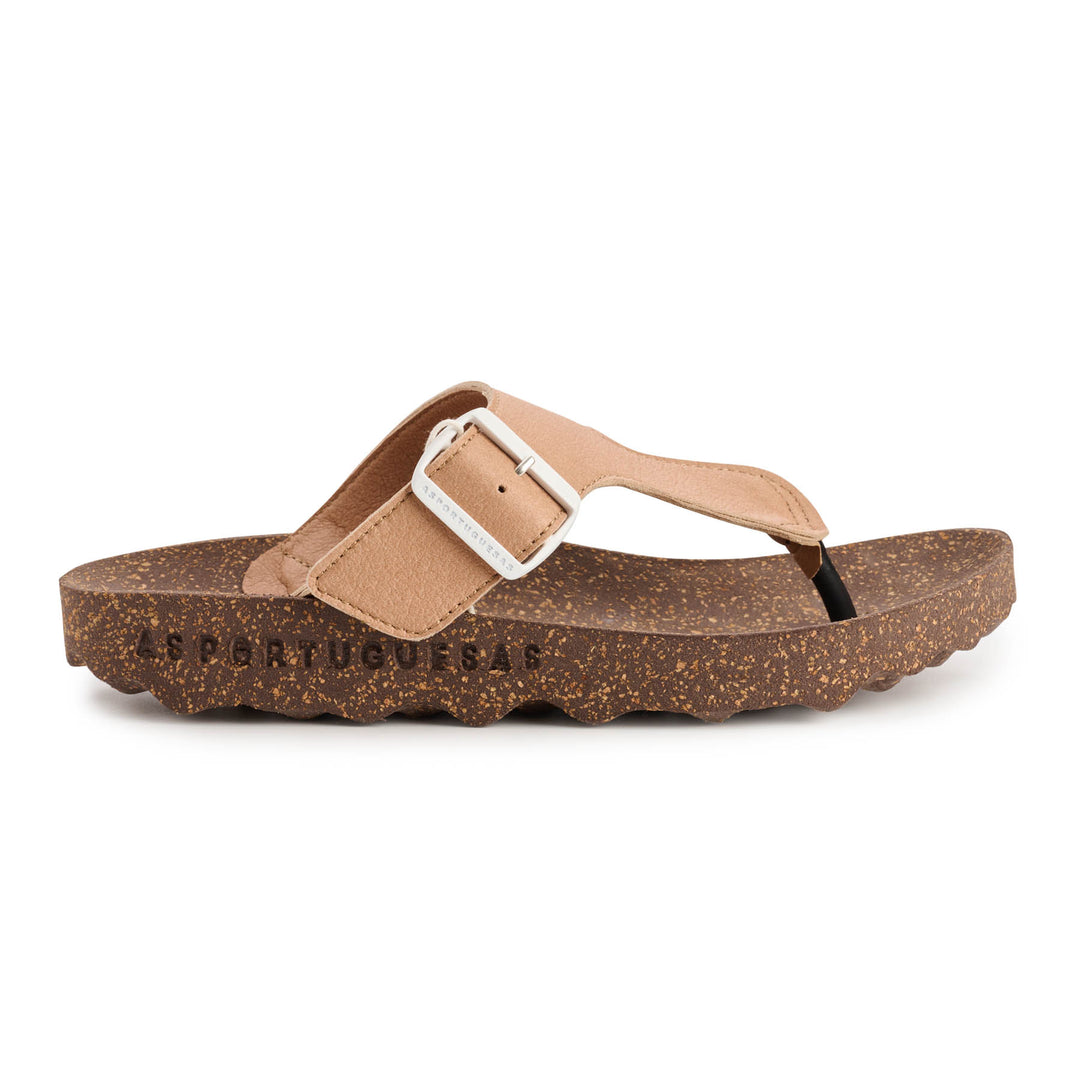 Asportuguesas Slip on Sandal Fuse Sand and Brown Sole