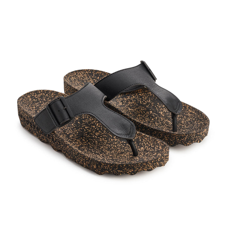 Asportuguesas Slip on Sandal Fuse Black and Black Sole