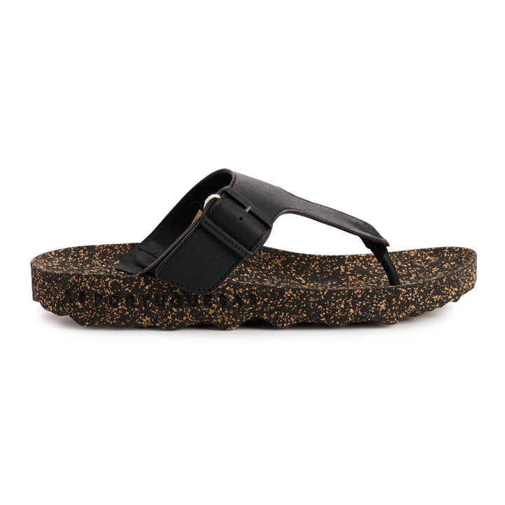 Asportuguesas Slip on Sandal Fuse Black and Black Sole