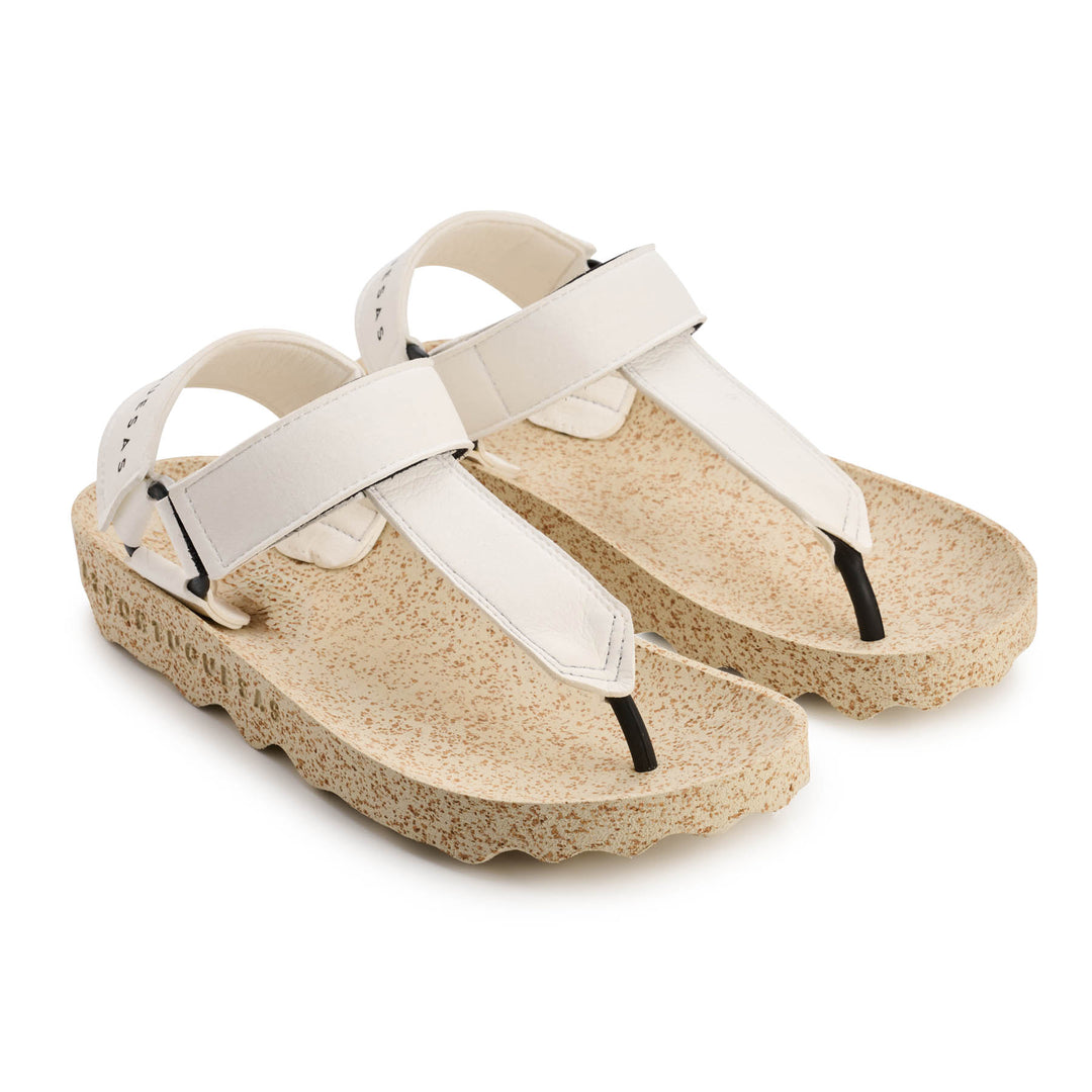 Asportuguesas Velcro Sandals Fizz White and Natural Sole