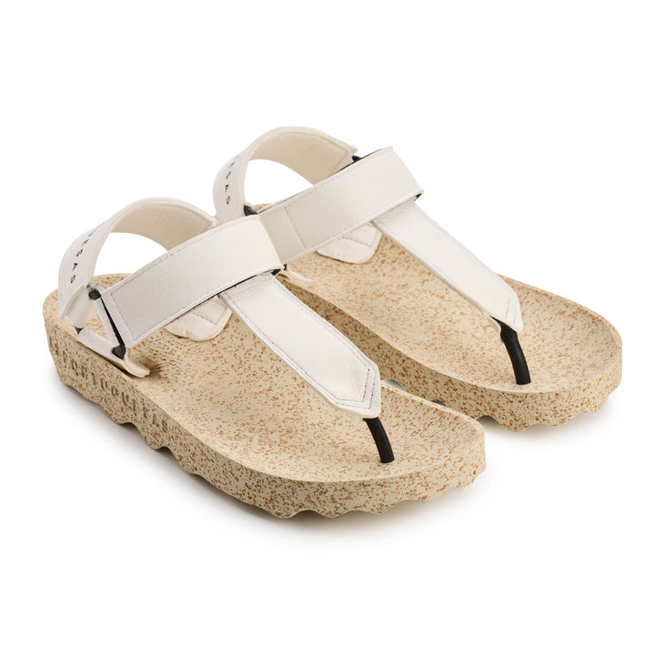 Asportuguesas Velcro Sandals Fizz White and Natural Sole