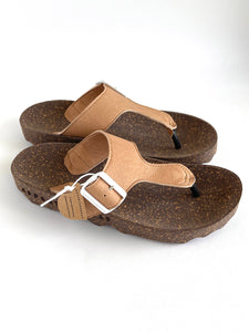 Asportuguesas Slip on Sandal Fuse Sand and Brown Sole
