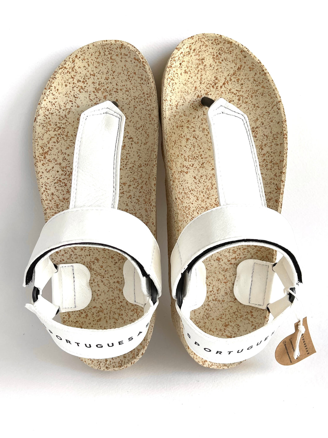 Asportuguesas Velcro Sandals Fizz White and Natural Sole