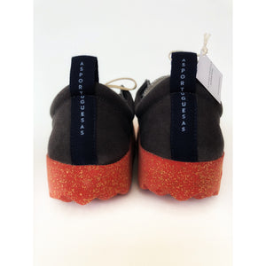 Asportuguesas Chat Black & Red Lace Trainers